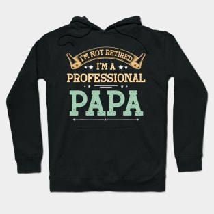 Retired Papa Father's Day Vintage Retro Hoodie